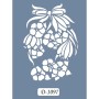 D1097 Çiçek Model D Serisi Stencil 15x20cm