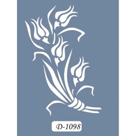 D1098 Lale Model D Serisi Stencil 15x20cm