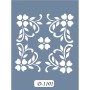 D1101 Çiçek Model D Serisi Stencil 15x20cm