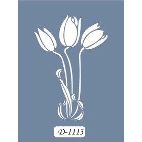 D1113 Lale Model D Serisi Stencil 15x20cm