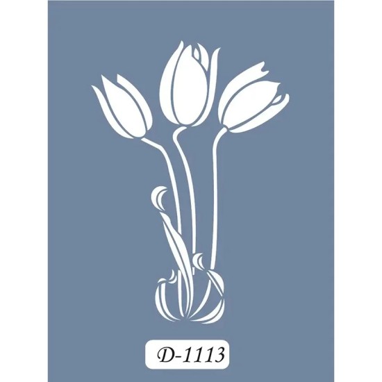 D1113 Lale Model D Serisi Stencil 15x20cm