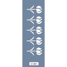 U01 Lale Bordür Stencil 13x57cm