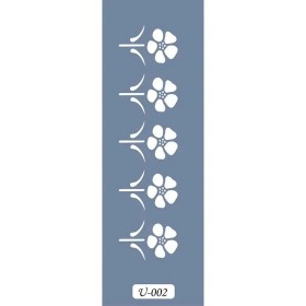 U02 Floral Bordür Stencil 13x57cm