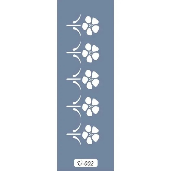 U02 Floral Bordür Stencil 13x57cm