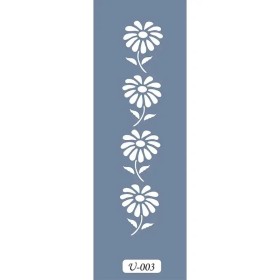 U03 Papatya Bordür Stencil 13x57cm