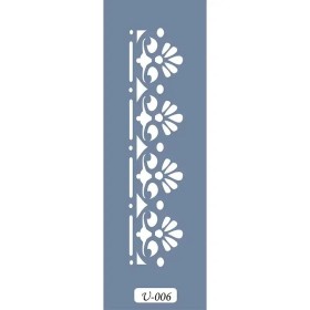 U06 Floral Bordür Stencil 13x57cm