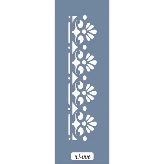 U06 Floral Bordür Stencil 13x57cm