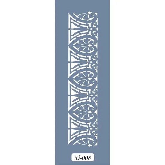 U08 Geometrik Bordür Stencil 13x57cm