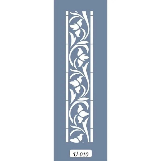 U10 Floral Bordür Stencil 13x57cm