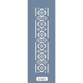 U11 Floral Bordür Stencil 13x57cm