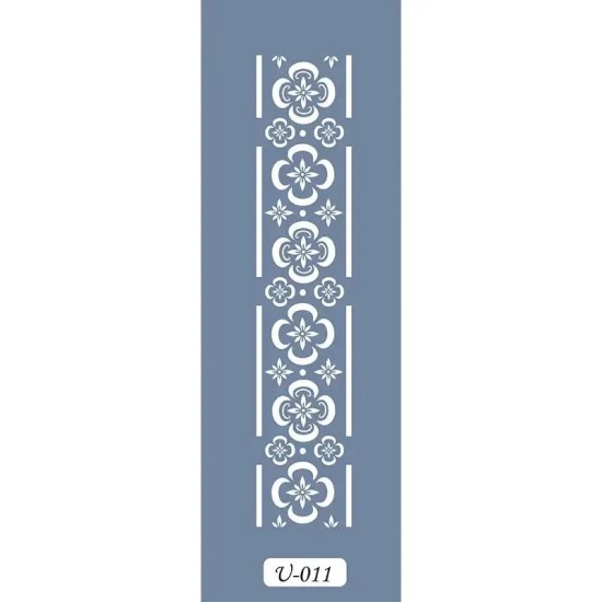 U11 Floral Bordür Stencil 13x57cm