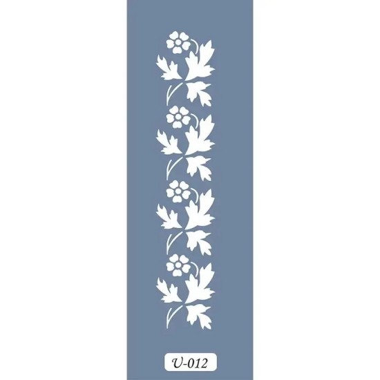 U12 Floral Bordür Stencil 13x57cm