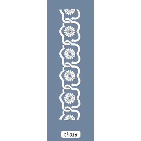 U16 Floral Bordür Stencil 13x57cm