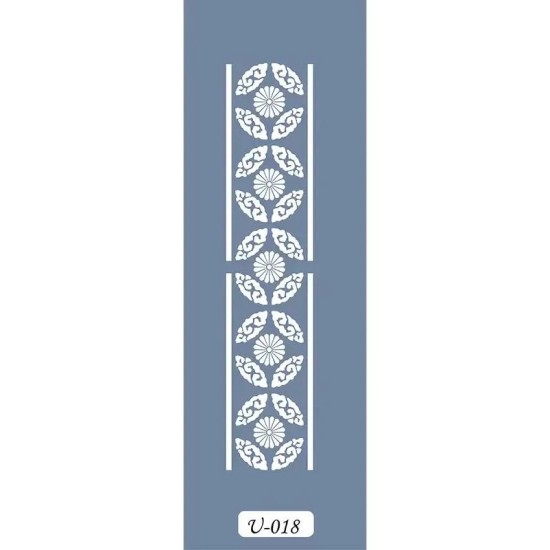 U18 Floral Bordür Stencil 13x57cm