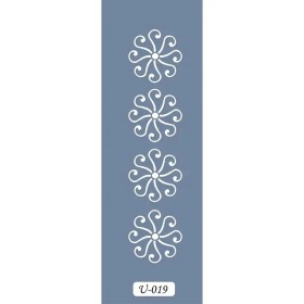 U19 Spiral Bordür Stencil 13x57cm