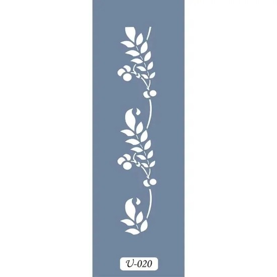 U20 Floral Bordür Stencil 13x57cm