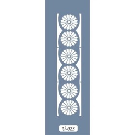 U23 Floral Bordür Stencil 13x57cm