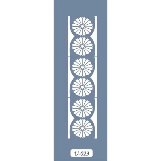 U23 Floral Bordür Stencil 13x57cm