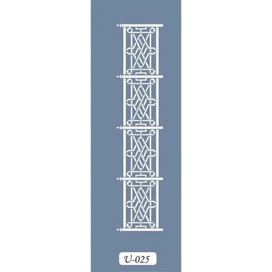 U25 Geometrik Bordür Stencil 13x57cm