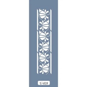 U28 Çiçek Bordür Stencil 13x57cm