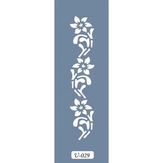U29 Floral Bordür Stencil 13x57cm
