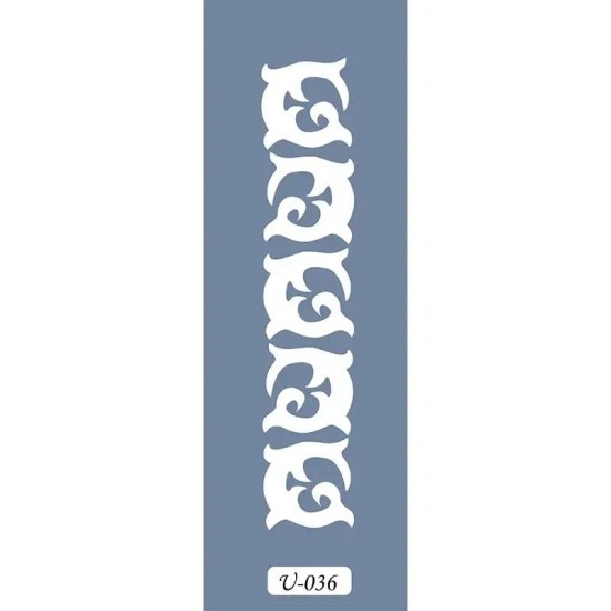 U36 Dekoratif Bordür Stencil 13x57cm