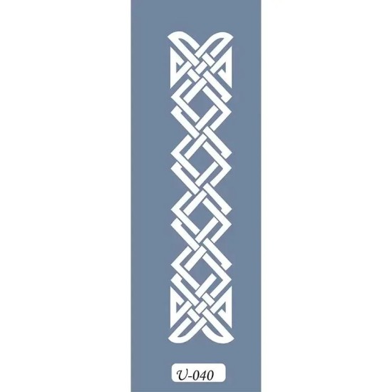 U40 Geometrik Bordür Stencil 13x57cm