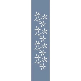 U41 Floral Bordür Stencil 13x57cm