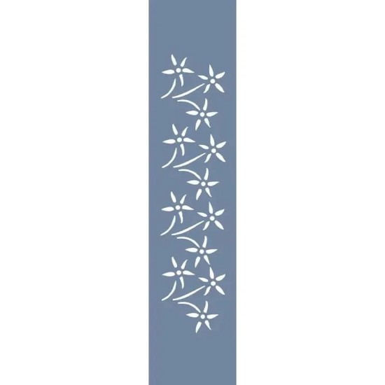 U41 Floral Bordür Stencil 13x57cm