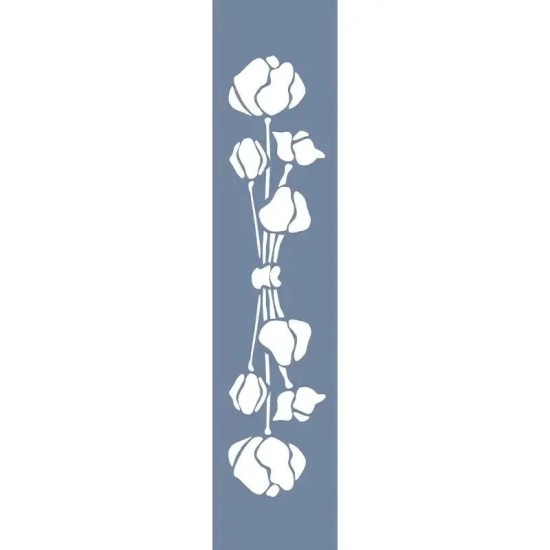 U44 Floral Bordür Stencil 13x57cm