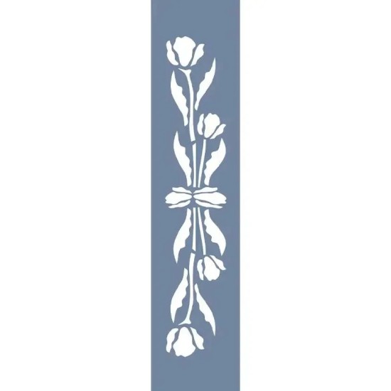 U47 Floral Bordür Stencil 13x57cm