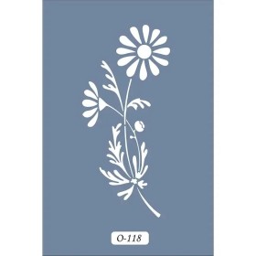 O118 10x15 O Serisi Papatya Stencil