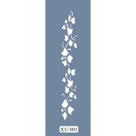 KU01 Floral KU Serisi Stencil 7x36cm