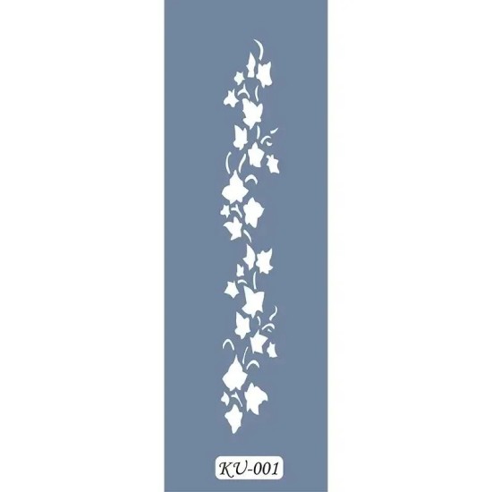 KU01 Floral KU Serisi Stencil 7x36cm