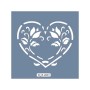 KA05 Kalp Fayans Desen Stencil 22x22cm