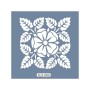 KA06 Floral Fayans Desen Stencil 22x22cm