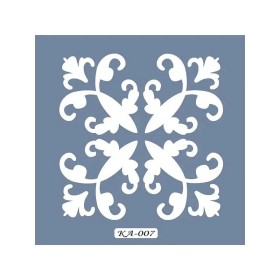 KA07 Floral Fayans Desen Stencil 22x22cm