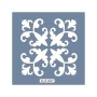 KA07 Floral Fayans Desen Stencil 22x22cm