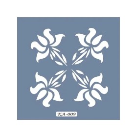 KA09 Floral Fayans Desen Stencil 22x22cm