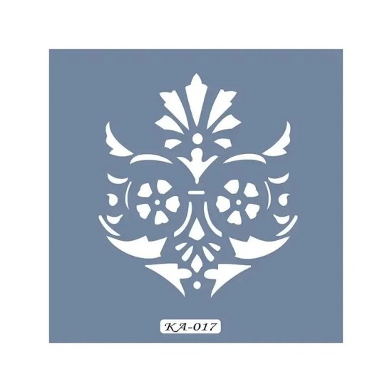 KA17 Damask Fayans Desen Stencil 22x22cm