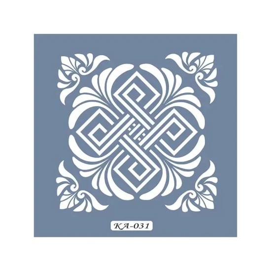 KA31 Geometrik Fayans Desen Stencil 22x22cm