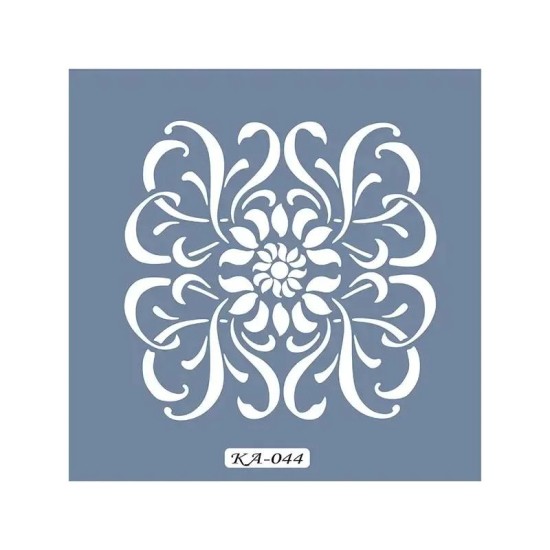 KA44 Geometrik Fayans Desen Stencil 22x22cm