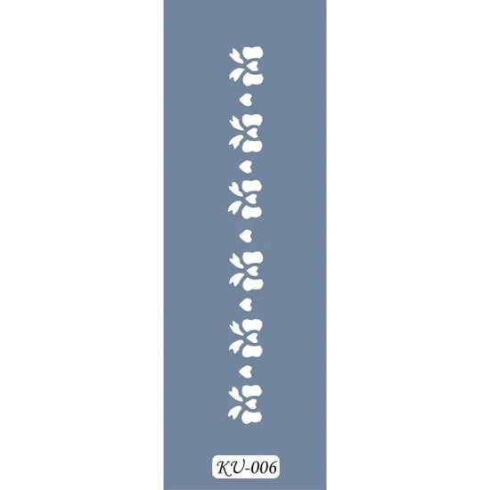 KU06 Floral KU Serisi Stencil 7x36cm