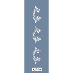 KU19 Yaprak KU Serisi Stencil 7x36cm
