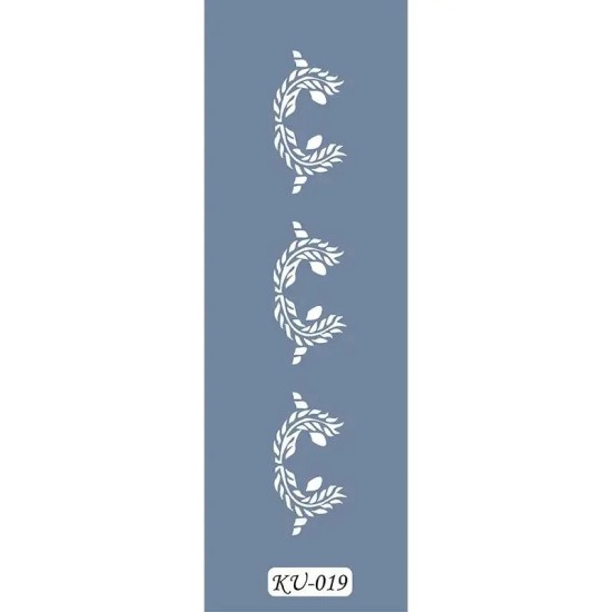 KU19 Yaprak KU Serisi Stencil 7x36cm
