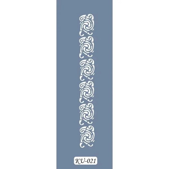 KU21 Geometrik KU Serisi Stencil 7x36cm