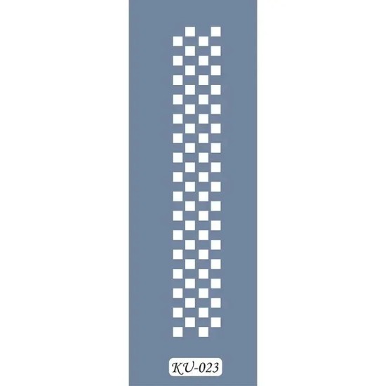 KU23 Geometrik KU Serisi Stencil 7x36cm