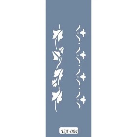 UA04 Floral UA Seri Stencil 10x25cm