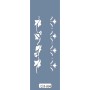 UA04 Floral UA Seri Stencil 10x25cm