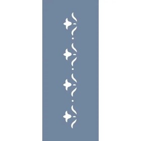 UA06 Floral UA Seri Stencil 10x25cm